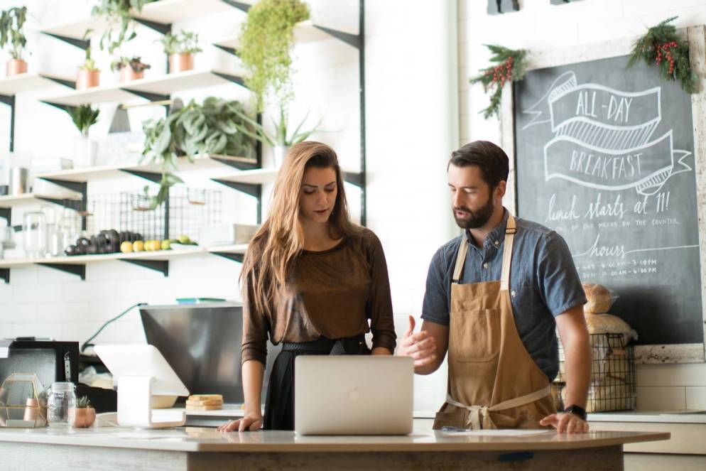 Deanna Loew helping a local food-service startup