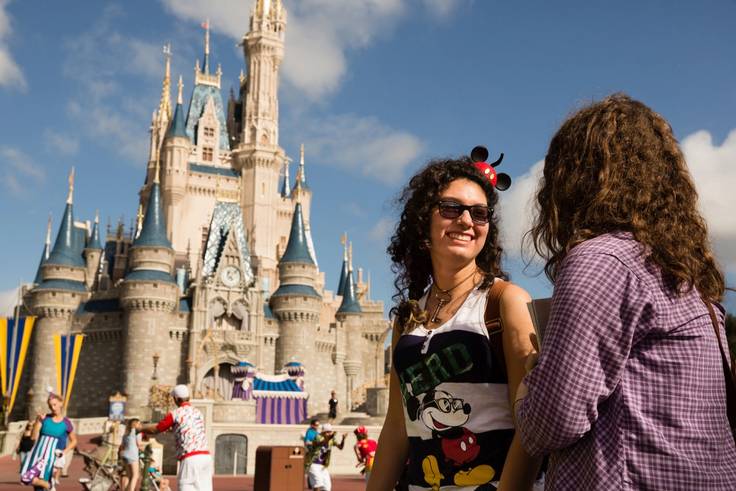 Rollins students enjoy a day at the Magic Kingdom in Walt Disney World.