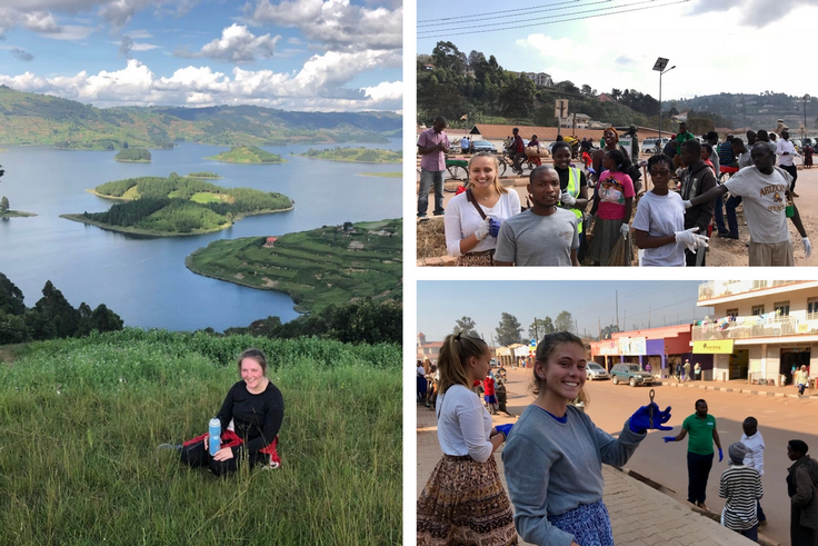 Students engaged in Global Livingston Institute internships in Uganda.