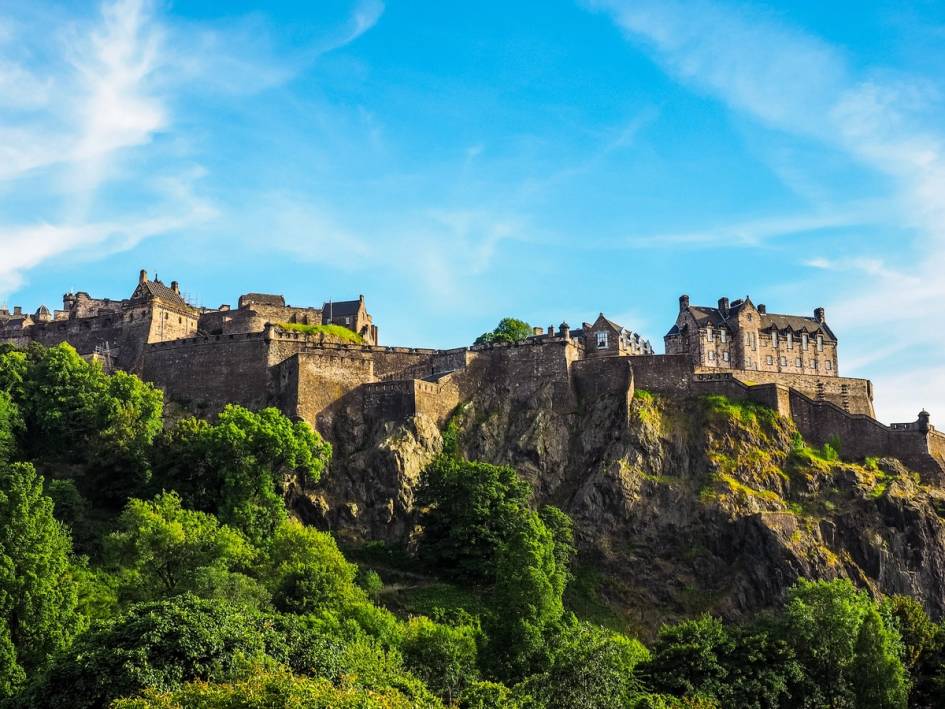 Edinburgh castle in Scotland.