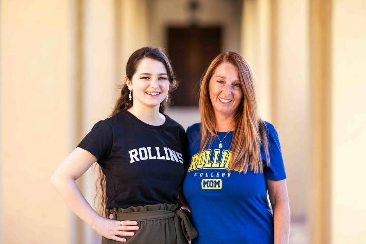 Mother and daughter wearing Rollins shirts