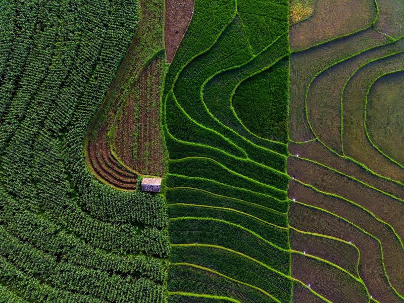 aerial view of Asia aerial view of Asia