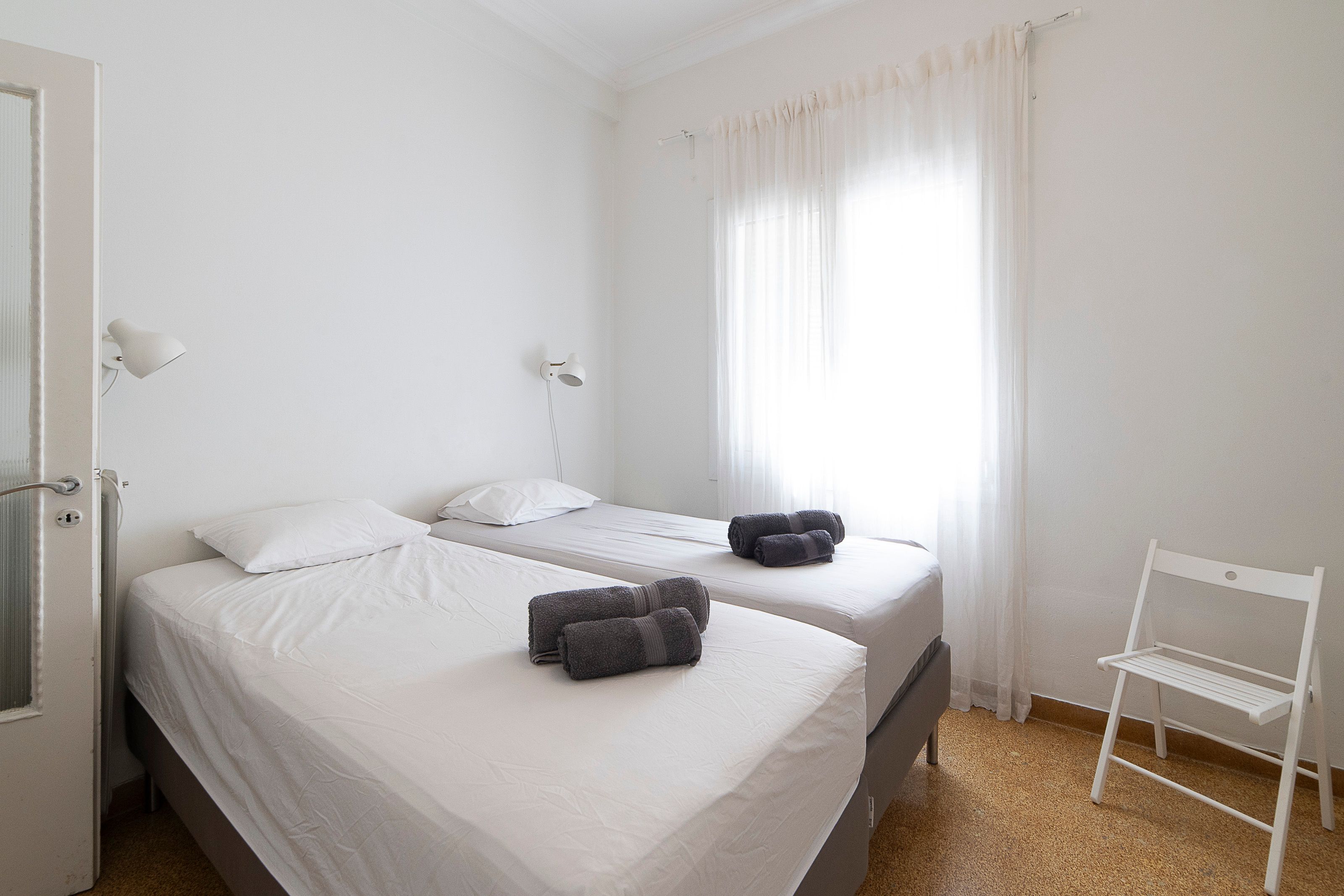 Soveværelset i forskerlejligheden M1