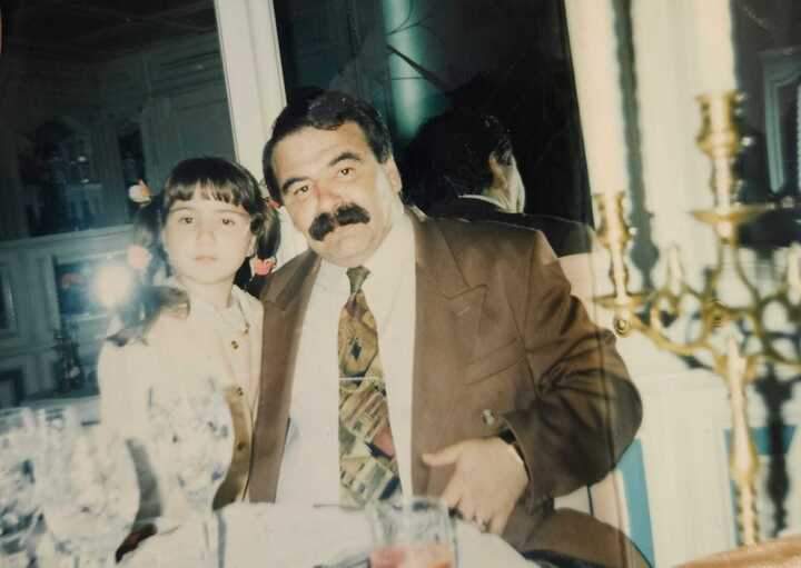 Johanna och hennes pappa.