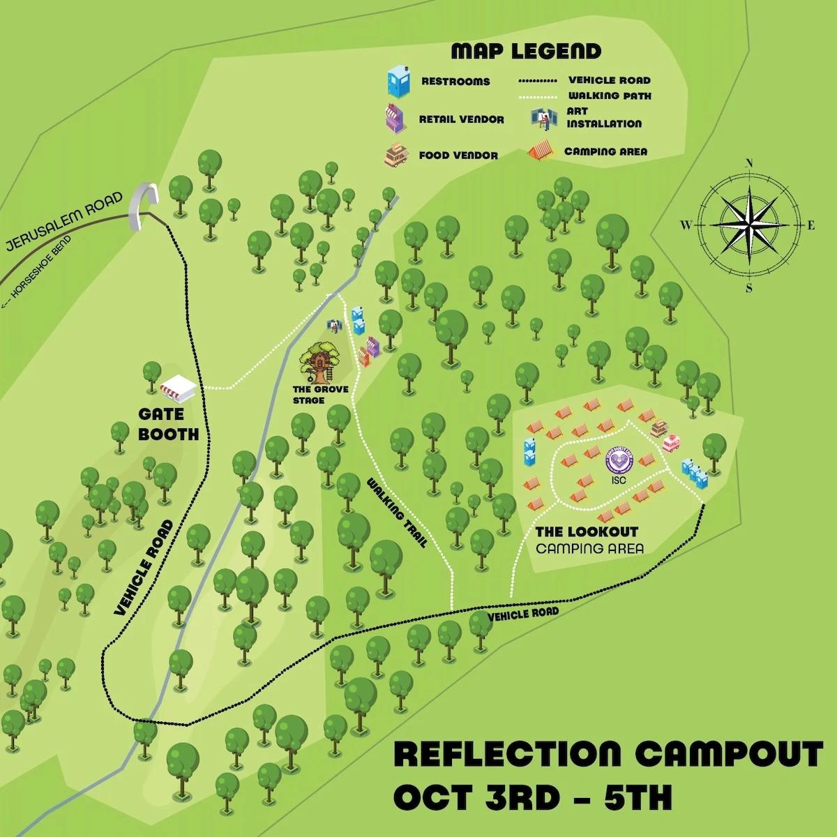Reflection Campout Venue Map