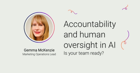 A photo of Gemma McKenzie next to the title How to build meaningful human oversight into AI systems