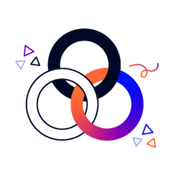 Three overlapping circles