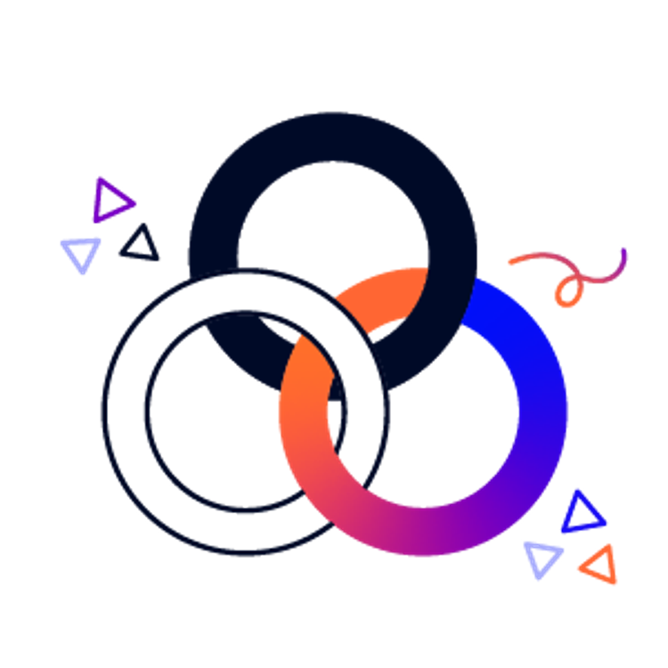 Three overlapping circles