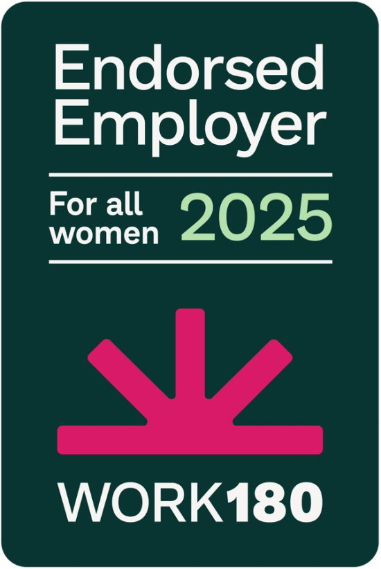 WORK180 Endorsed Employer For all women 2025 badge