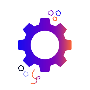 An image of a cogwheel in The Adaptavist Group's gradient colours