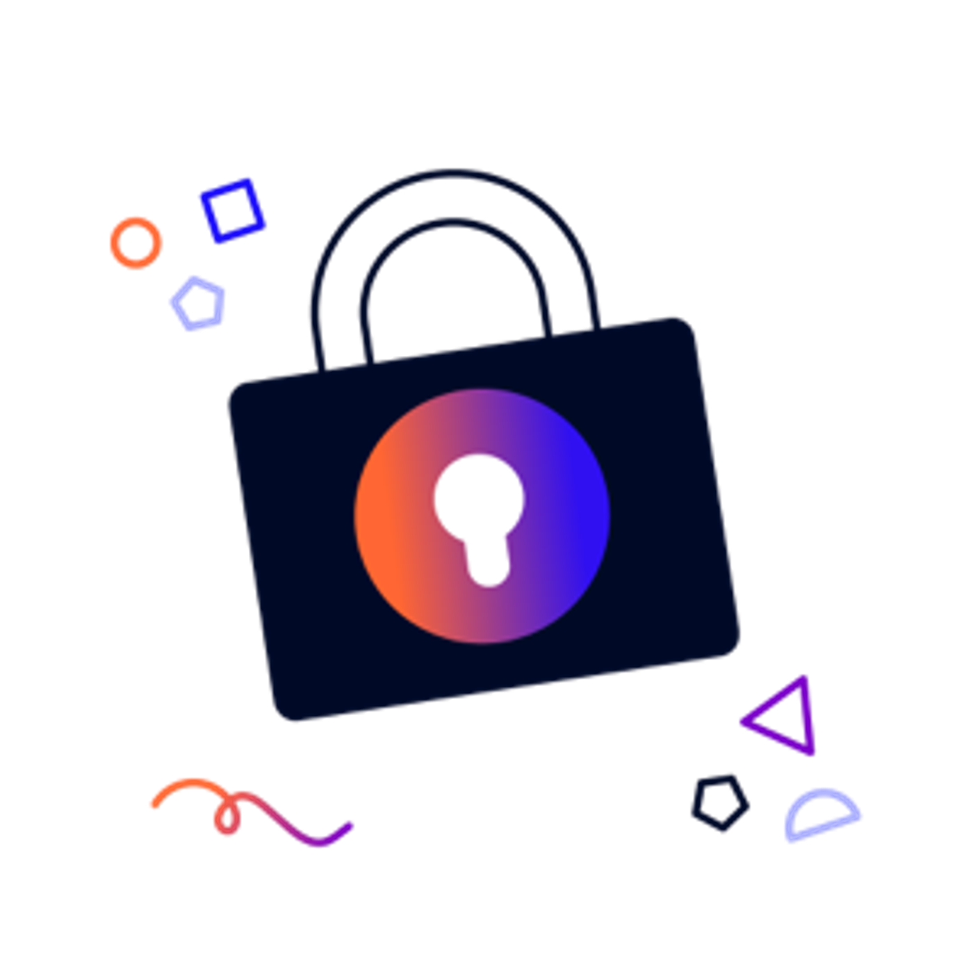 A padlock