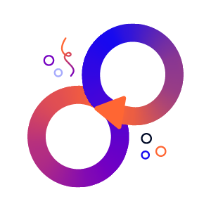An image of an infinity loop in The Adaptavist Group's gradient colours