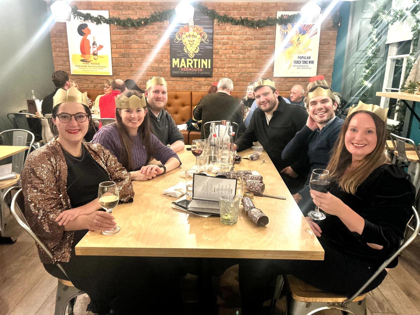 Remote workers in Scotland meeting up for an end of year meal