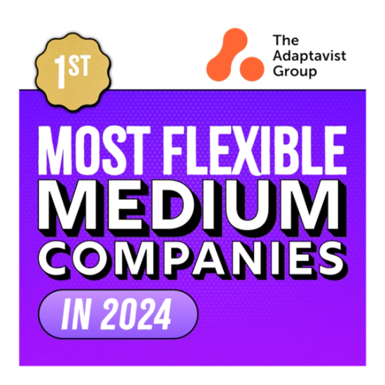 The Adaptavist Group award: 1st in Most Flexible Medium Companies in 2024