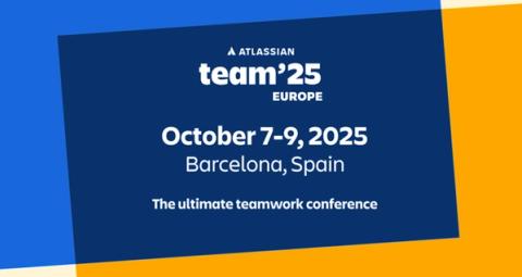 Atlassian Team '25 banner, October 7-9, Barcelona, Spain