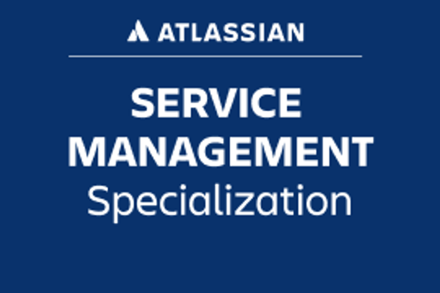 Atlassian Service Management Specialization badge