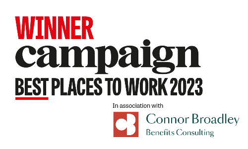 Winner badge: Campaign best places to work 2023