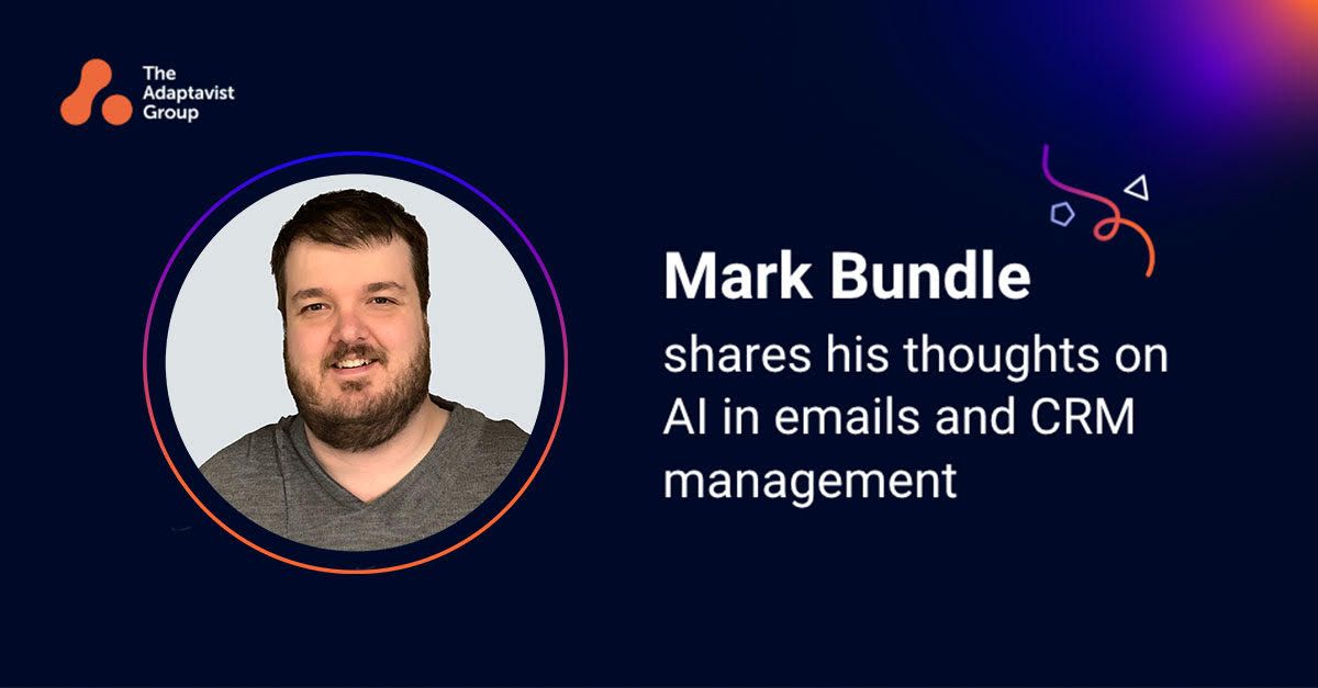 Mark Bundle accompanied by text that reads: 'Mark Bundle discusses the role of AI in email and CRM management