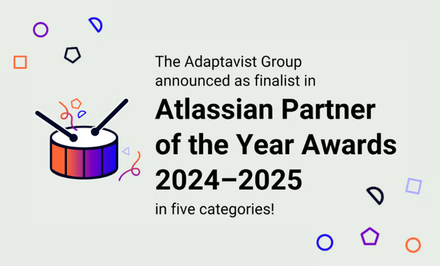 Beating drums celebration image announcing Atlassian Partner of the Year Awards