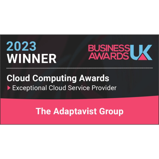 2023 winner badge: Cloud Computing Awards Exceptional Cloud Service Provider: The Adaptavist Group