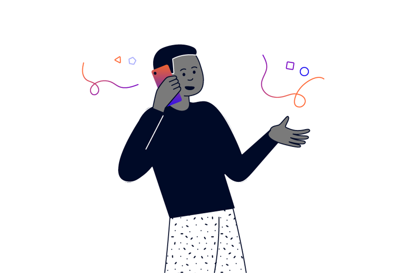 Man talking on a mobile phone