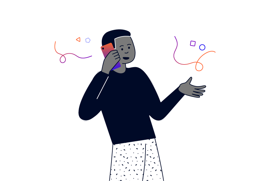 Man talking on a mobile phone
