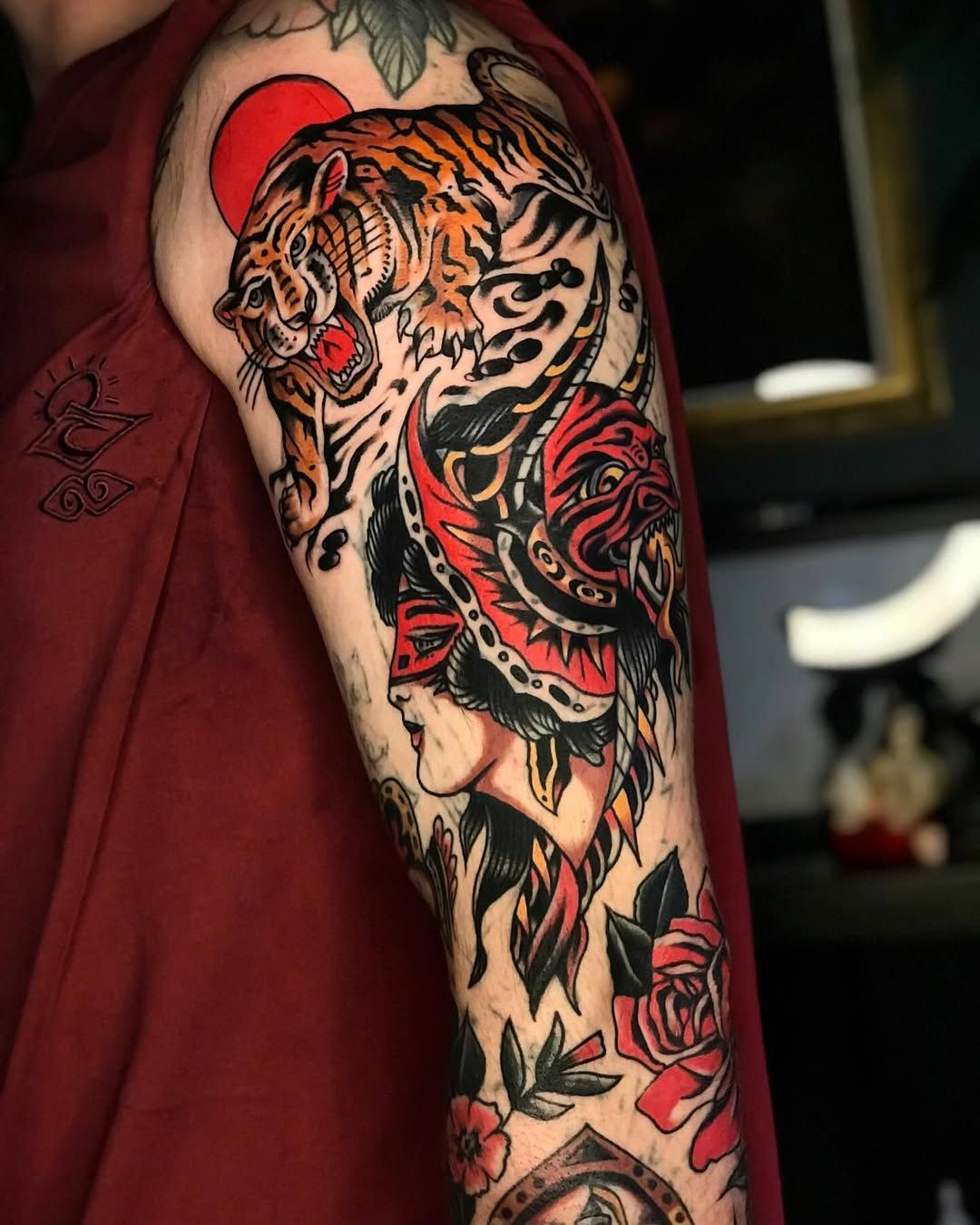 Tiger tattoo on arm