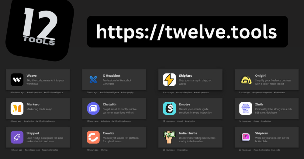 image of twelve.tools