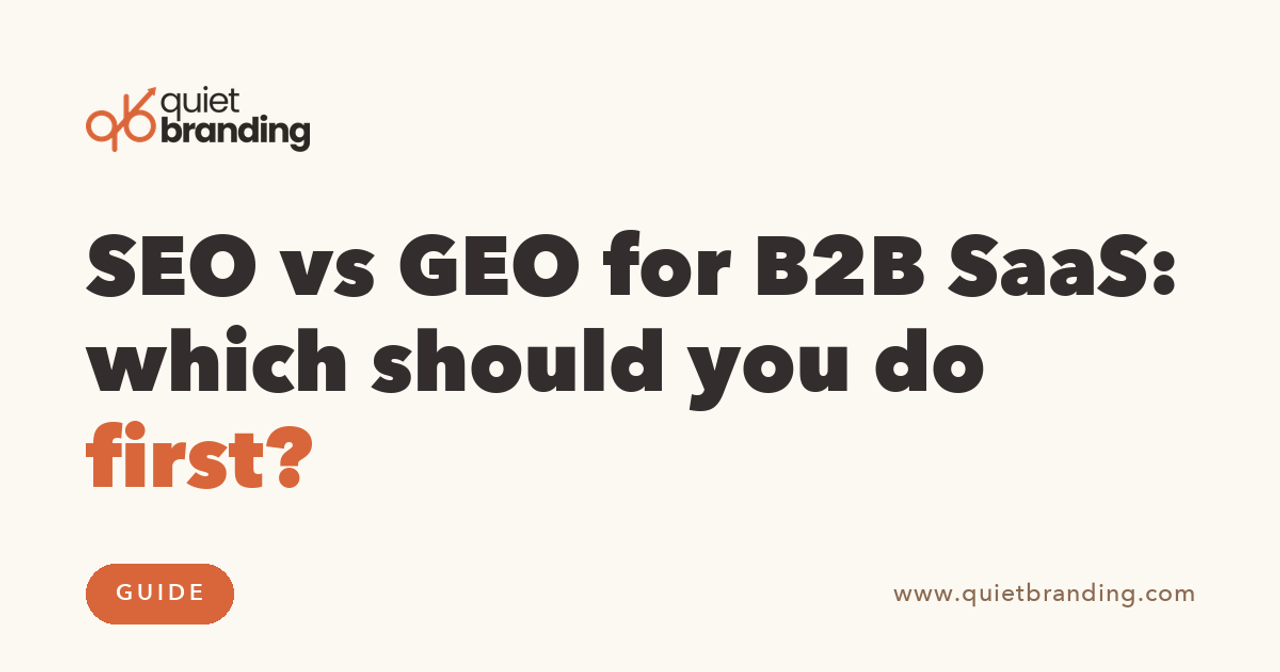 SEO vs GEO for B2B SaaS: which should you do first?
