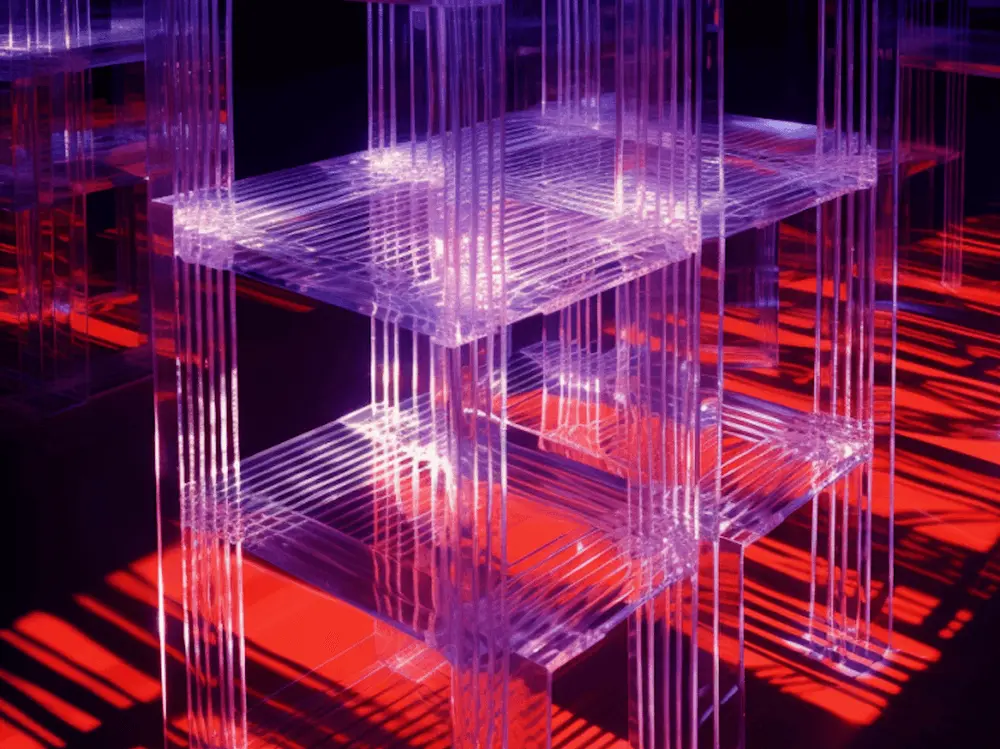 pink prismatic and geometric patterns