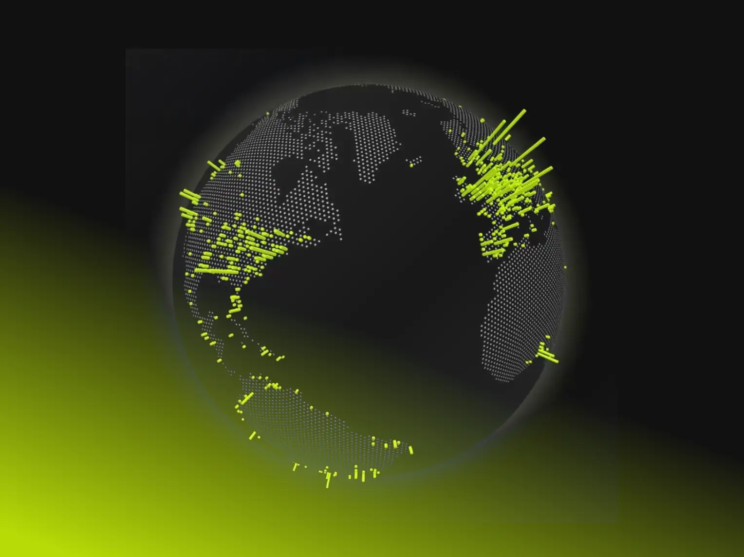 globe with visual representation of number acurast devices