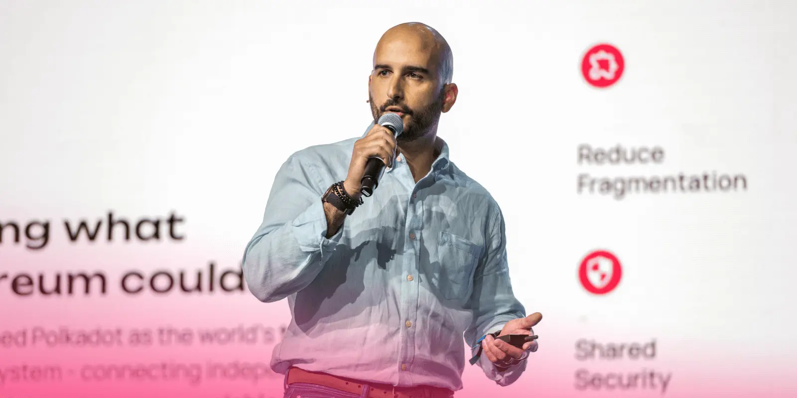 Dave Sadecka speaks at Consensus 2025, presenting how Polkadot is solving fragmentation and delivering secure, scalable blockchain infrastructure.