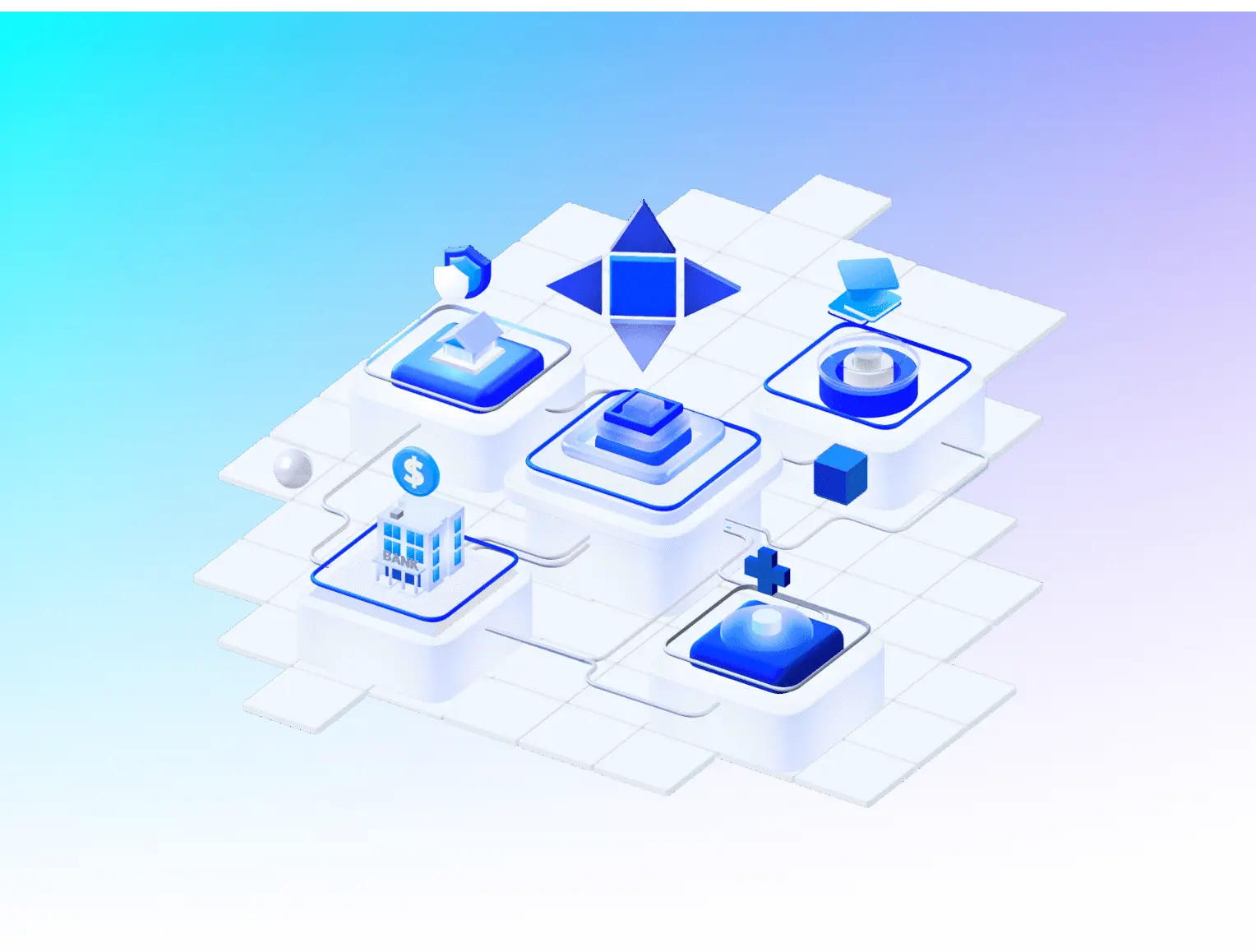 icon of interconnected society and infrastructure mandala chain