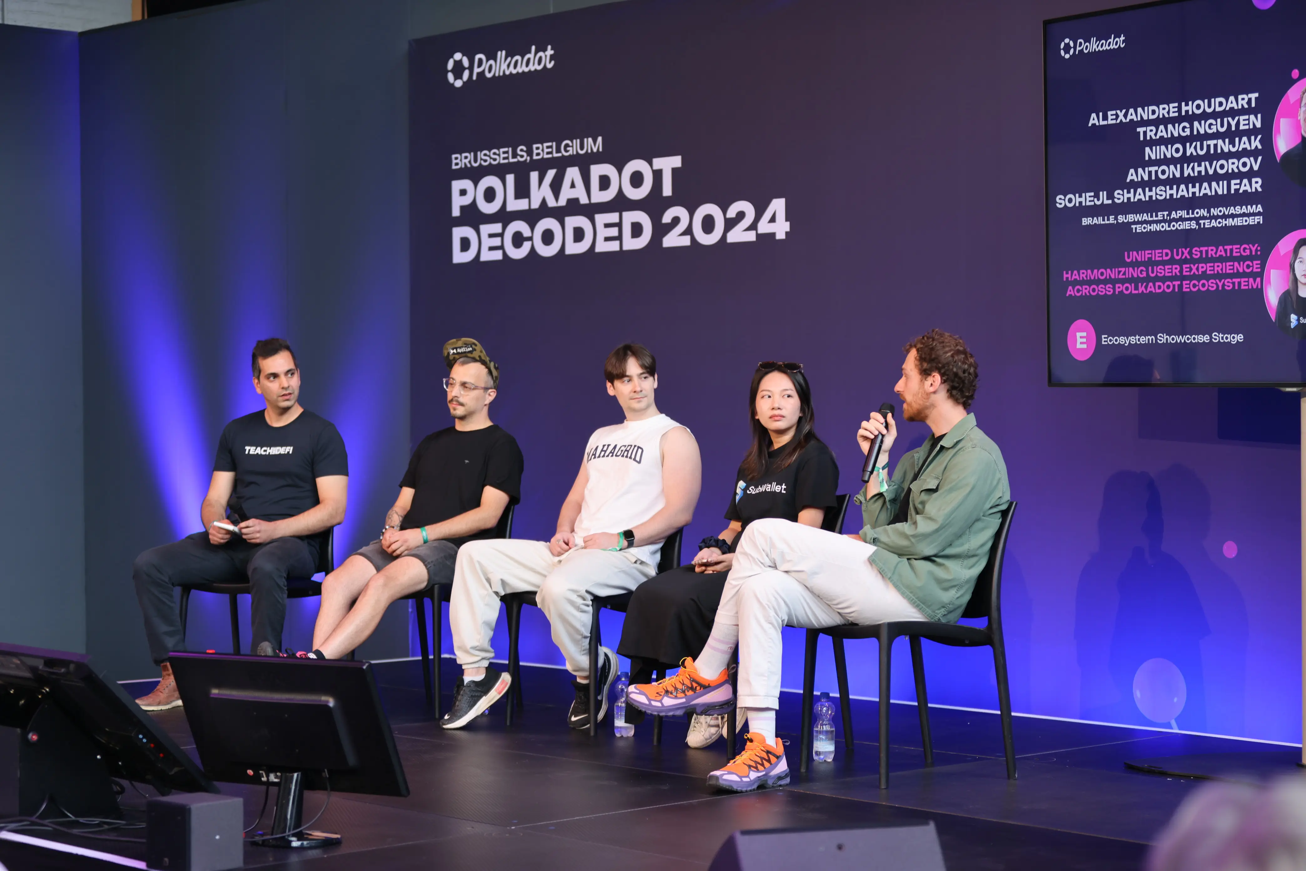 Polkadot ecosystem teams gathered on the Ecosystem Showcase Stage at Decoded 2024