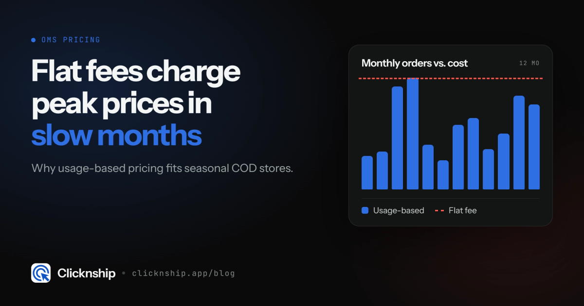 Why Usage-Based Pricing Beats a Flat SaaS Fee for Seasonal COD Sellers
