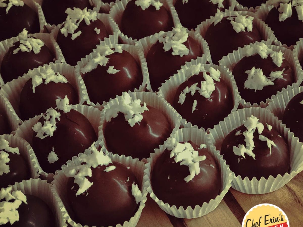 Dark Chocolate Coconut Truffles