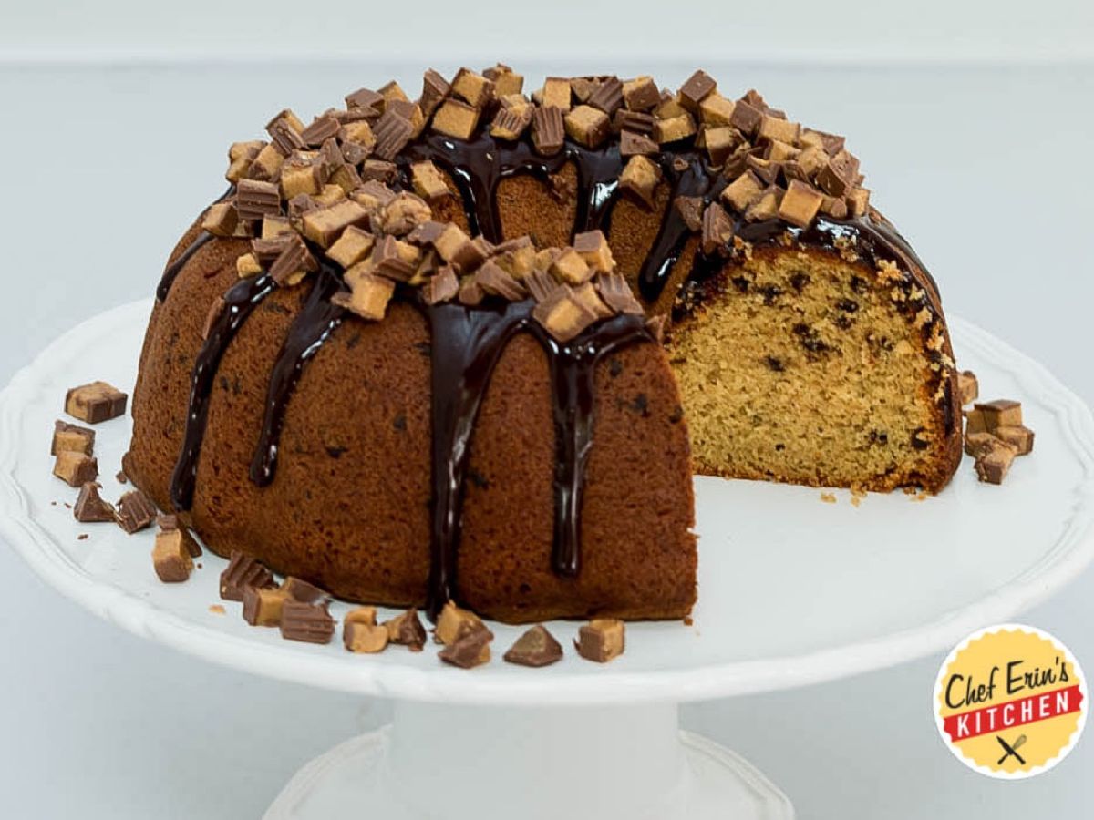 Peanut Butter Chocolate Chip Bundt Cake