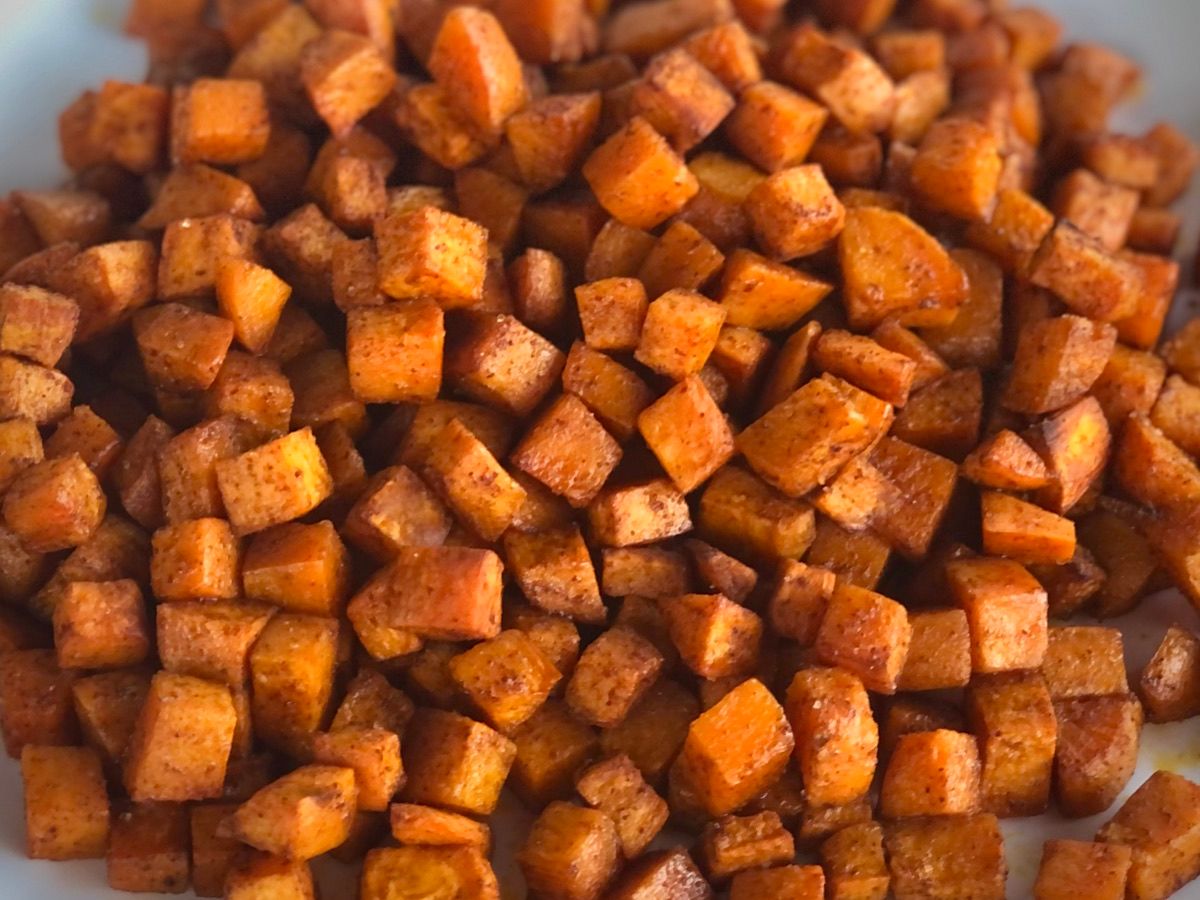 Roasted Chipotle & Cinnamon Sweet Potatoes