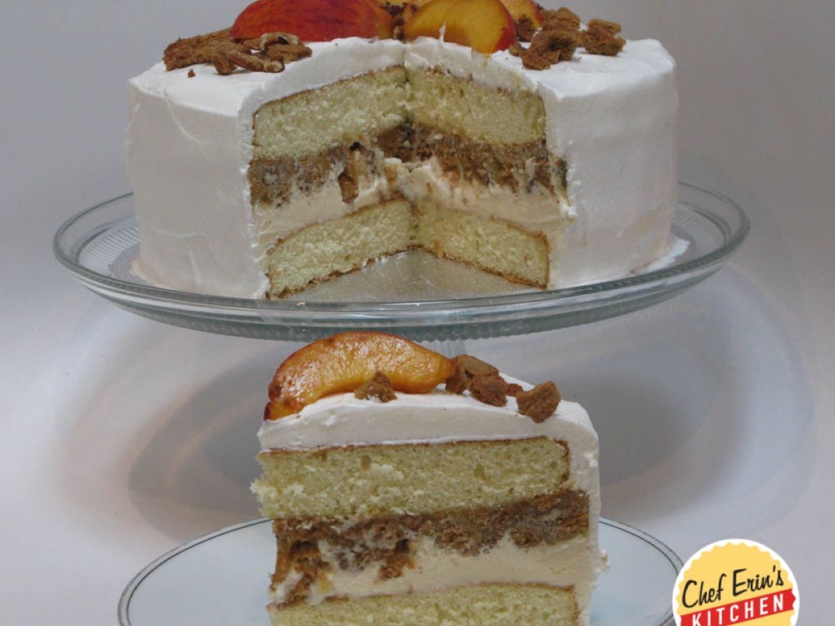 Peach Cobbler Ice Cream Cake