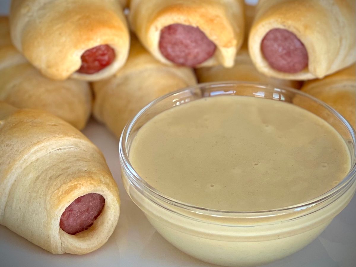 Jumbo Piggies with Honey Mustard