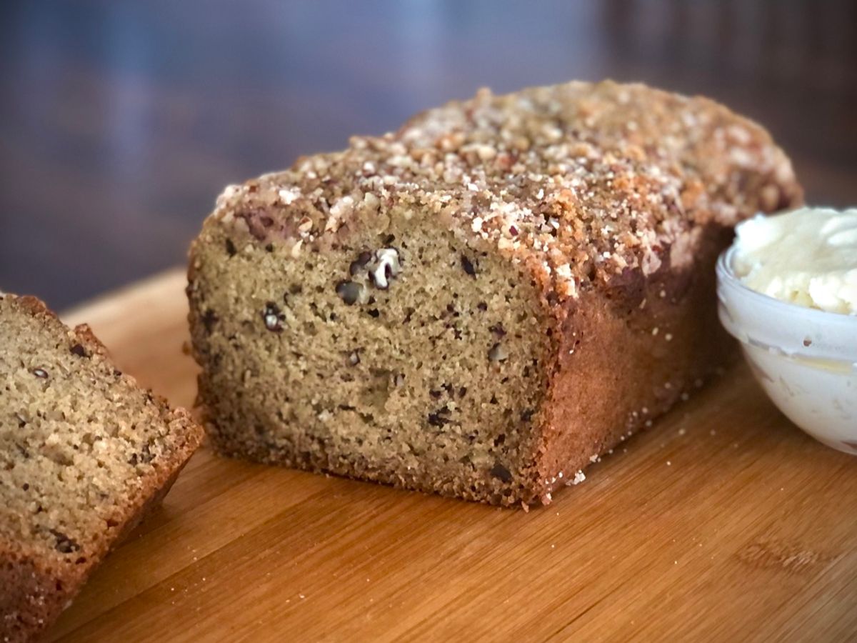 Banana Nut Bread with Honey Butter