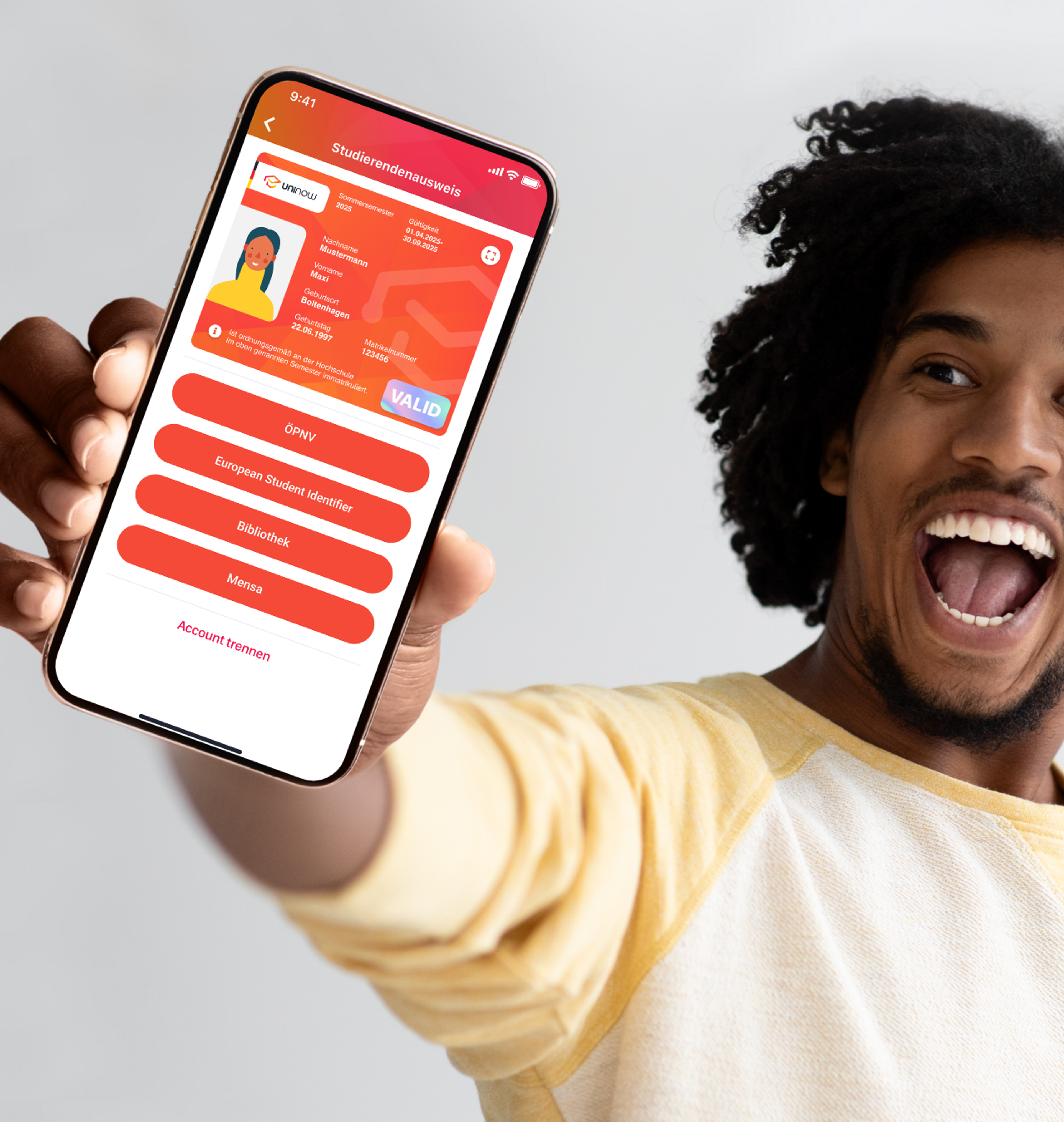 Digital Campus ID – mobile app displaying secure student and staff ID