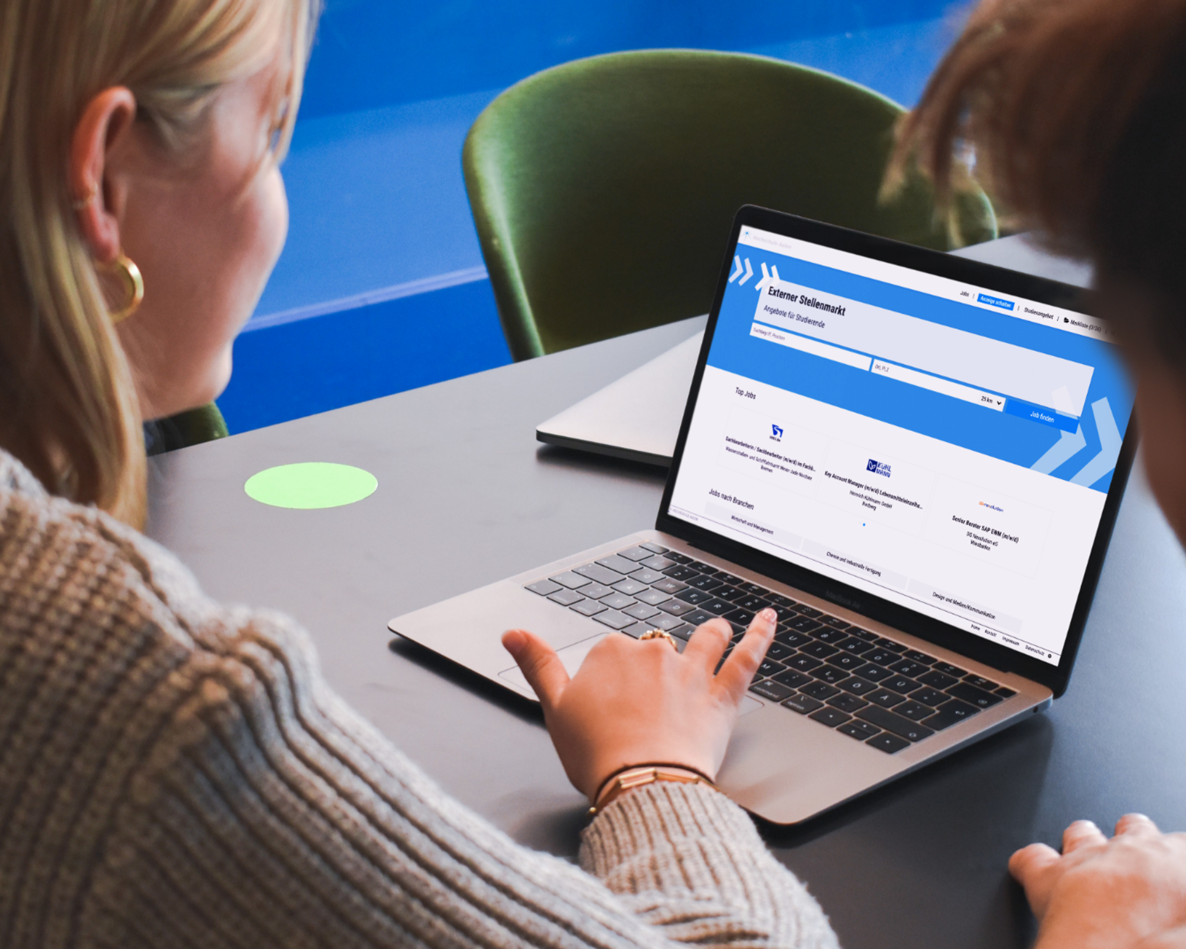 Students using the UniNow job board, the digital career portal connecting universities, students and employers.