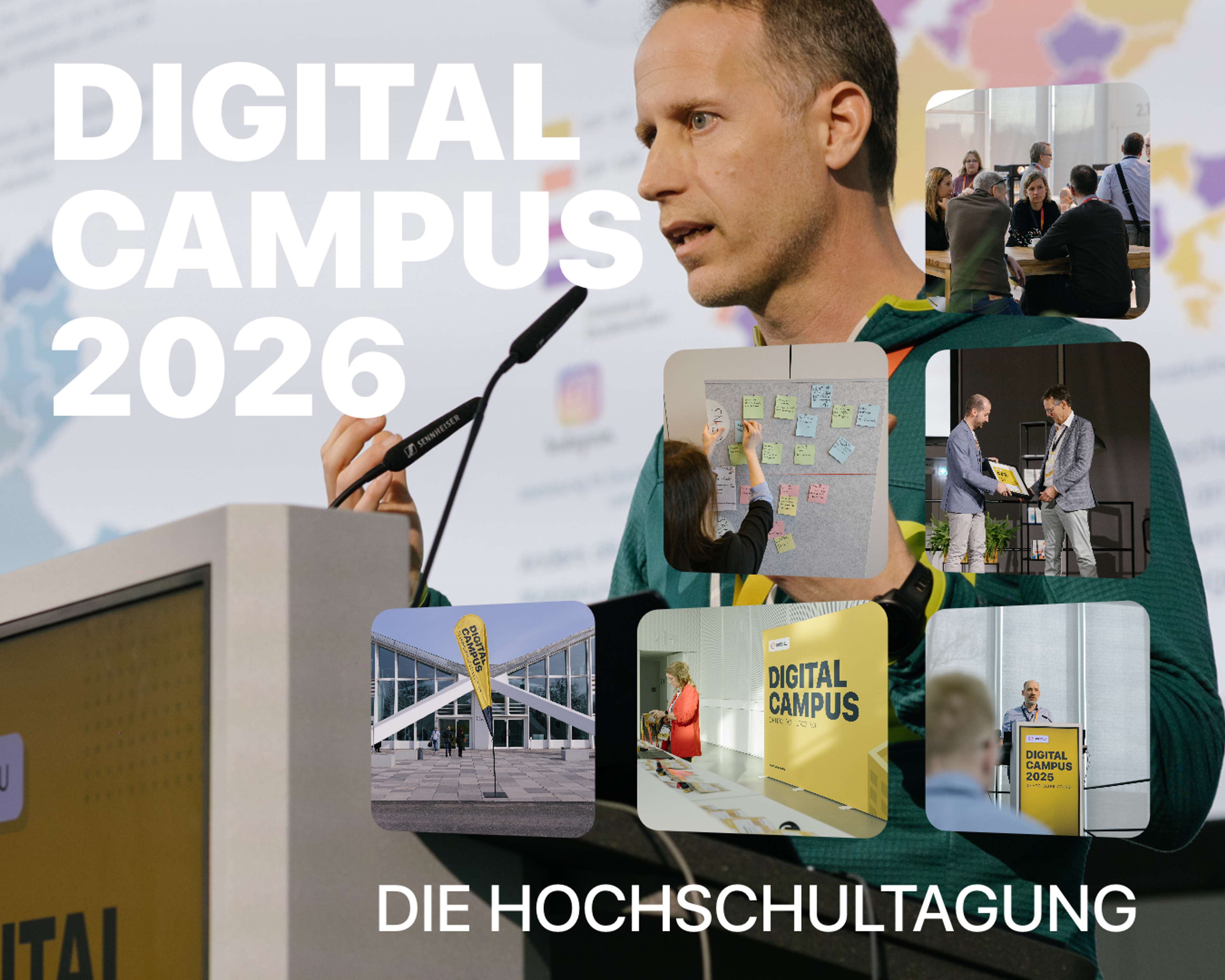 Digital Campus 2026 is the university conference on the digital development of higher education institutions. To mark the 10th anniversary of UniNow, representatives from teaching, administration, and development will gather at the Hyparschale Magdeburg on May, 07-08 2026. The focus will be on concrete practical examples, new ideas, and professional exchange on digitization, campus solutions, and communication in the higher education context.
