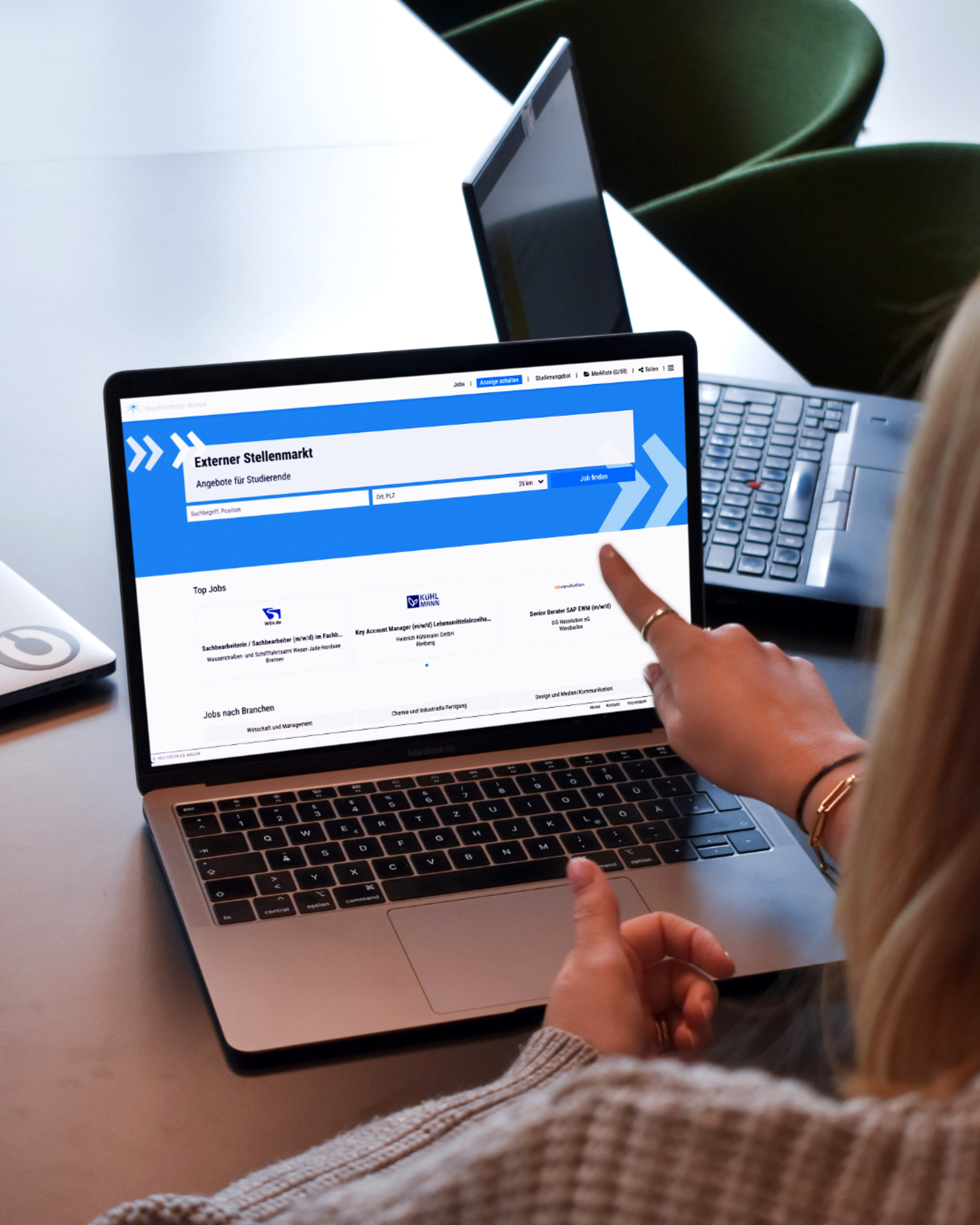 Students using the UniNow job board, the digital career portal connecting universities, students and employers.