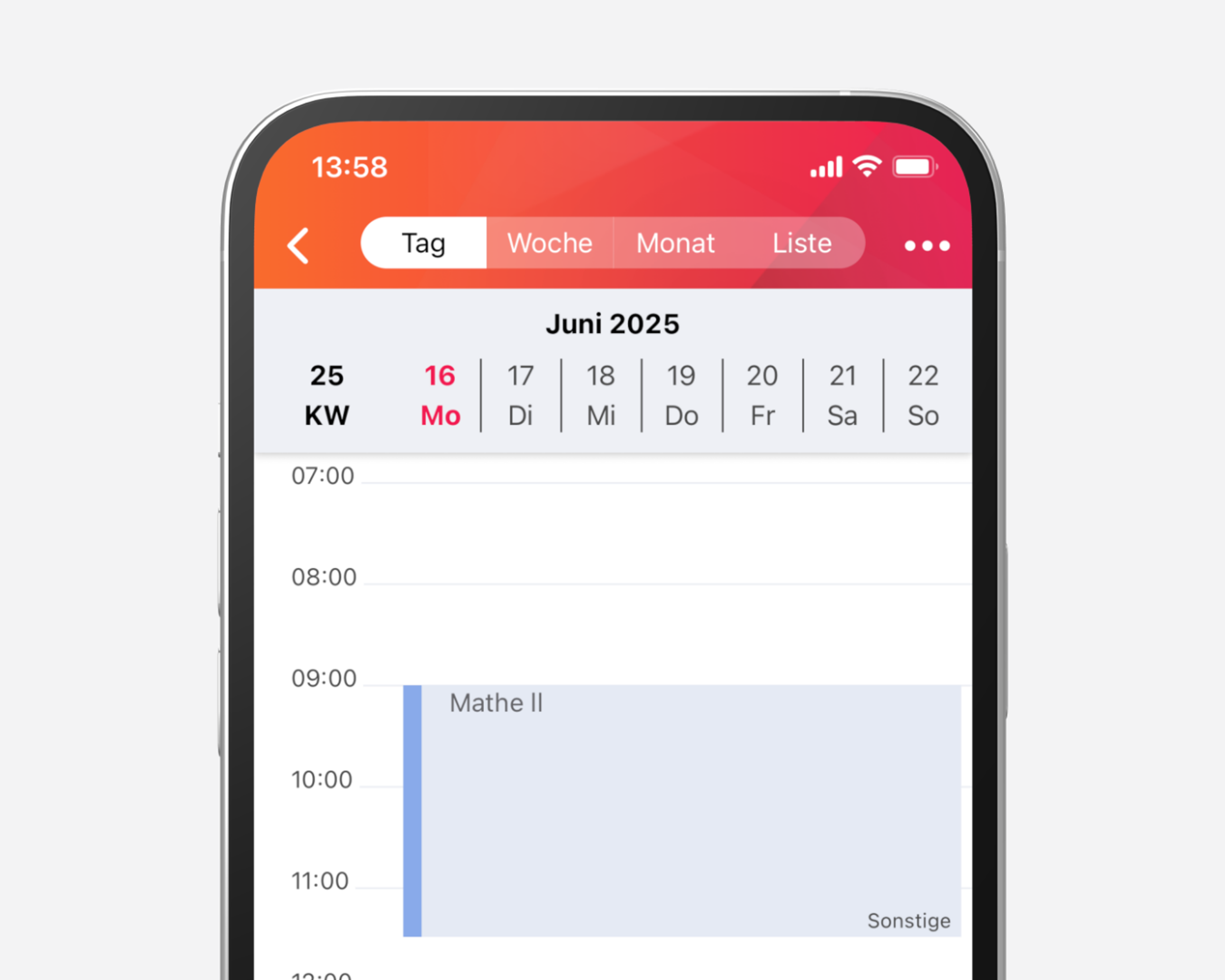 Kalendereinträge automatisch aus dem Stundenplan übernehmen – mobil, aktuell und übersichtlich. Termine werden per ics-Datei integriert oder direkt aus der App übernommen, inklusive automatischer Aktualisierung bei Hochschulkooperationen.