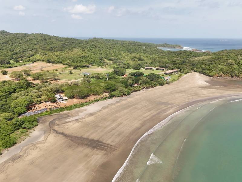 Looking down the length of the beach