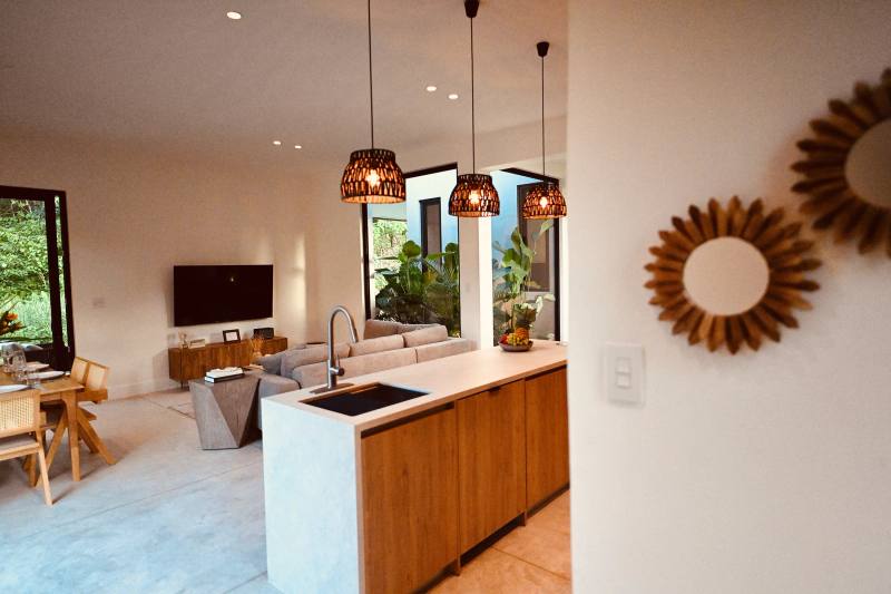 Isla de cocina y comedor de Casa Valley