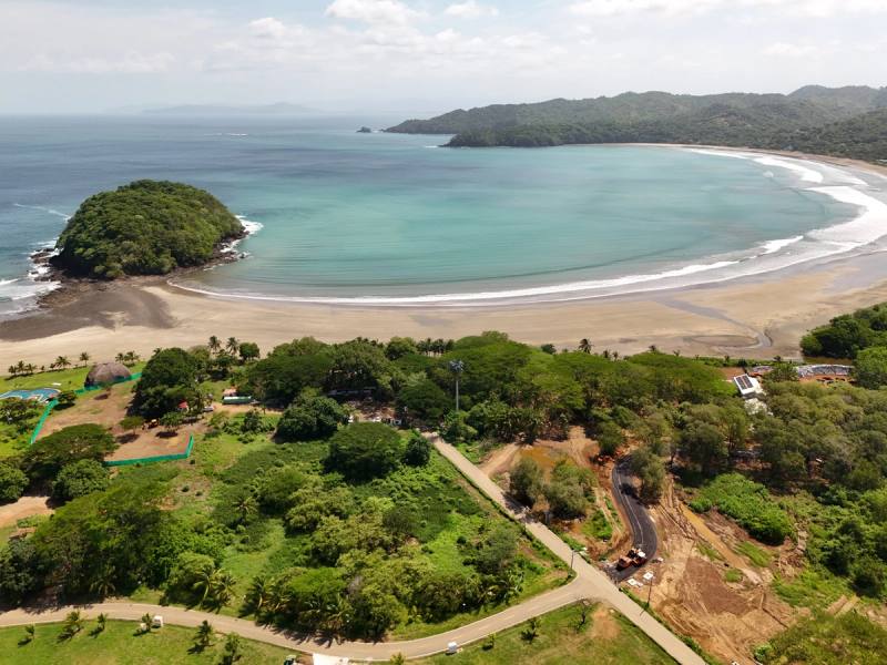 Villa Marina's cove and its island, looking down the coast