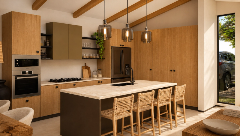 Render of the interior of a Rio Venao house